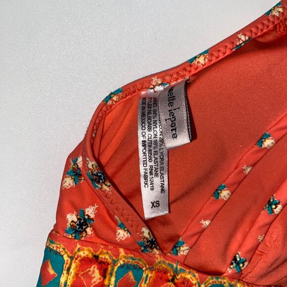 Nanette Lepore Coral Bindi Stargazer Bikini Swim Bathing Suit Top Womens Size XS - Picture 6 of 9